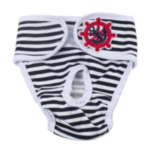 Pet Physiological Pants Female Dog Physiological Period Hygiene Pants, Size: L(Black White Stripes) (OEM)