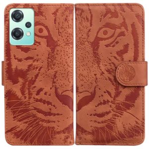 For OnePlus Nord CE 2 Lite 5G Tiger Embossing Pattern Horizontal Flip Leather Phone Case(Brown) (OEM)
