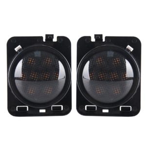 2 PCS 8W DC 12V Car SUV Refit LEDWheel Eyebrow Turn Signal for Jeep Wrangler JK 07-17, Specification: Butt Assembly Without Aperture (OEM)