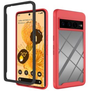 For Google Pixel 7 Pro 5G Starry Sky Solid Color Series PC + TPU Phone Case(Red) (OEM)