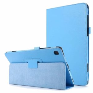 For Samsung Galaxy Tab A7 10.4 (2020) T500 Litchi Texture Horizontal Flip Solid Color Leather Case with Holder(Blue) (OEM)