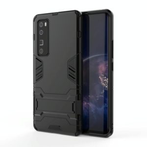 For Huawei nova 7 Pro 5G Shockproof PC + TPU Protective Case with Invisible Holder(Black) (OEM)