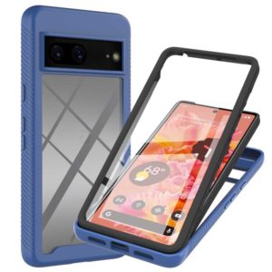 For Google Pixel 7 5G Starry Sky Solid Color Series PC + TPU Phone Case with PET Film(Blue) (OEM)