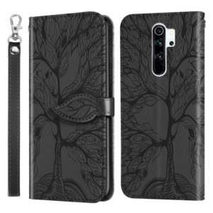 For Xiaomi Redmi 9 Life of Tree Embossing Pattern Horizontal Flip Leather Case with Holder & Card Slot & Wallet & Photo Frame & Lanyard(Black) (OEM)