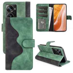For ZTE Axon 40 Pro Stitching Horizontal Flip Leather Phone Case(Green) (OEM)