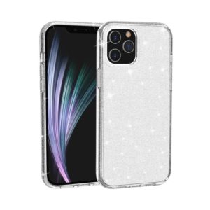 For iPhone 12 Pro Max Shockproof Terminator Style Glitter Powder Protective Case(White) (OEM)