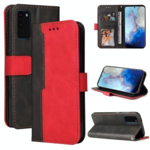 For Samsung Galaxy S20+ Business Stitching-Color Horizontal Flip PU Leather Case with Holder & Card Slots & Photo Frame(Red) (OEM)