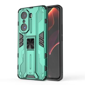 For Honor 60 Pro Supersonic PC + TPU Phone Case with Holder(Green) (OEM)