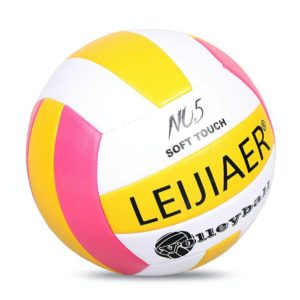 LEIJIAER LVB401 No.5 Explosion-proof Soft Volleyball Indoor Beach Practice Volleyball, Diameter: 21.5cm(Pink) (REGAIL) (OEM)