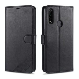 For OPPO A8 AZNS Sheepskin Texture Horizontal Flip Leather Case with Holder & Card Slots & Wallet(Black) (AZNS) (OEM)
