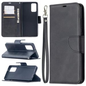 For Samsung Galaxy Note 20 Retro Lambskin Texture Pure Color Horizontal Flip PU Leather Case, with Holder & Card Slots & Wallet & Lanyard(Black) (OEM)
