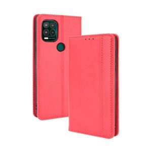 For Motorola Moto G Stylus 5G 2021 Magnetic Buckle Retro Crazy Horse Texture Horizontal Flip Leather Case with Holder & Card Slots & Photo Frame(Red) (OEM)
