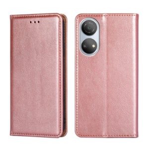 For Honor Play 30 Plus Gloss Oil Solid Color Magnetic Flip Leather Phone Case(Rose Gold) (OEM)
