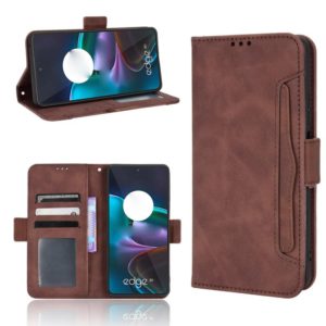 For Motorola Edge 30 Skin Feel Calf Texture Card Slots Leather Phone Case(Brown) (OEM)