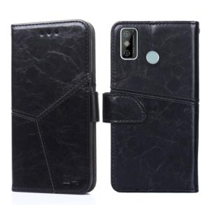 For Tecno Spark 6 GO Geometric Stitching Horizontal Flip Leather Phone Case(Black) (OEM)