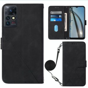 For Infinix Zero X Neo X6810 Crossbody 3D Embossed Flip Leather Phone Case(Black) (OEM)