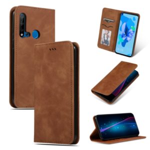 Retro Skin Feel Business Magnetic Horizontal Flip Leather Case for Huawei P20 Lite 2019 / Nova 5i(Brown) (OEM)