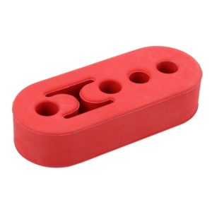 Universal Car 4 Holes Adjustable Rubber Mounting Bracket Exhaust Tube Hanging Rubber Tube(Red) (OEM)