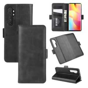 For Xiaomi Mi Note 10 Lite Dual-side Magnetic Buckle Horizontal Flip Leather Case with Holder & Card Slots & Wallet(Black) (OEM)