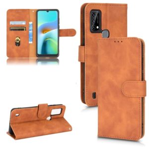 For Blackview A50 Skin Feel Magnetic Flip Leather Phone Case(Brown) (OEM)