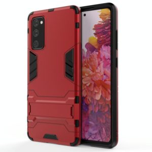 For Samsung Galaxy S20 FE Shockproof PC + TPU Protective Case with Invisible Holder(Red) (OEM)