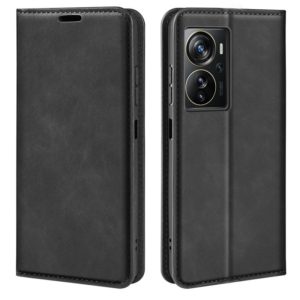 For ZTE Axon 40 Pro Retro-skin Magnetic Suction Leather Phone Case(Black) (OEM)