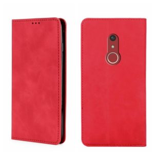 For Fujitsu Arrow Be4 Plus F-41B Skin Feel Magnetic Horizontal Flip Leather Phone Case(Red) (OEM)