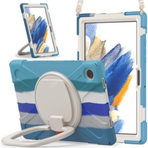 For Samsung Galaxy Tab A8 10.5 2021 Silicone + PC Tablet Case(Colorful Blue) (OEM)
