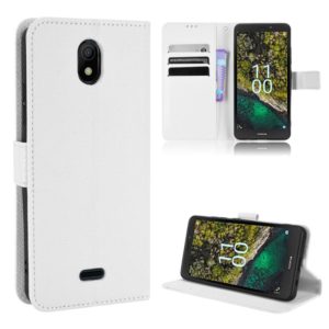 For Nokia C100 Diamond Texture Leather Phone Case(White) (OEM)