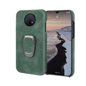 For Nokia G10 Ring Holder PU Phone Case(Dark Green) (OEM)