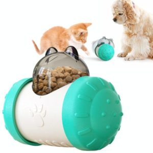 Pet Swing Bear Food Leakage Balance Car Toy Pet Supplies(Blue White) (OEM)