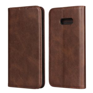 For LG V50S ThinQ 5G Calf Texture Magnetic Horizontal Flip Leather Case with Holder & Card Slots & Wallet(Brown) (OEM)