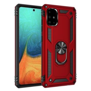 For Galaxy A71 Shockproof TPU + PC Protective Case with 360 Degree Rotating Holder(Red) (OEM)