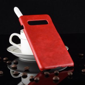 Shockproof Litchi Texture PC + PU Case for Galaxy S10 (Red) (OEM)