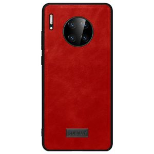 For Huawei Mate 30 SULADA Shockproof TPU + Handmade Leather Protective Case(Red) (SULADA) (OEM)
