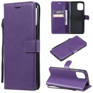 For OPPO Find X3 / Find X3 Pro Solid Color Horizontal Flip Protective Leather Case with Holder & Card Slots & Wallet & Photo Frame & Lanyard(Purple) (OEM)