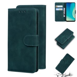 For ZTE Blade A7s 2020 Skin Feel Pure Color Flip Leather Phone Case(Green) (OEM)