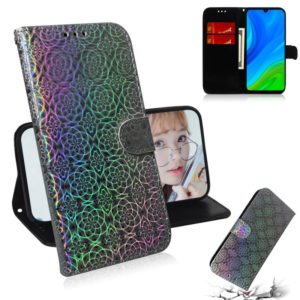 For Huawei P smart 2020 Solid Color Colorful Magnetic Buckle Horizontal Flip PU Leather Case with Holder & Card Slots & Wallet & Lanyard(Silver) (OEM)