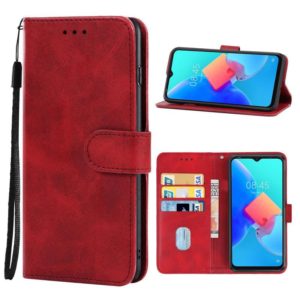 Leather Phone Case For Tecno Spark 8C(Red) (OEM)