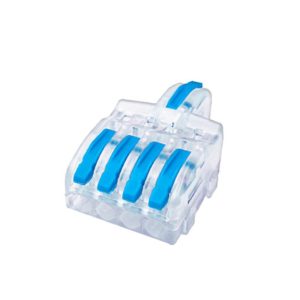 10 PCS Multi-Function Branch Wire Butt Copper Wire Quick Connection Terminal, Model: F14 Blue Handle One in Four Out (OEM)