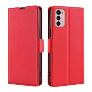 For Motorola Moto G42 4G Ultra-thin Voltage Side Buckle Horizontal Flip Leather Phone Case(Red) (OEM)