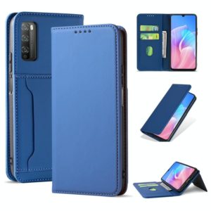 For Huawei Enjoy Z / Enjoy 20 Pro Strong Magnetism Liquid Feel Horizontal Flip Leather Case with Holder & Card Slots & Wallet(Blue) (OEM)