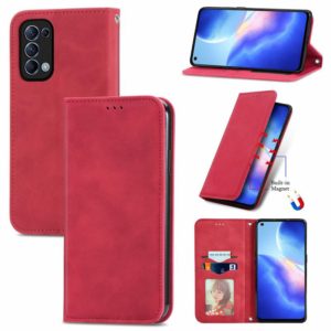For OPPO Reno 5 5G /Find X3 Lite Retro Skin Feel Business Magnetic Horizontal Flip Leather Case With Holder & Card Slots & Wallet & Photo Frame(Red) (OEM)