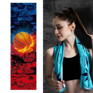 Fitness Cold Towel Outdoor Sports Cooling Quick-Drying Towel, Size: 100 x 30cm(Basketball) (OEM)
