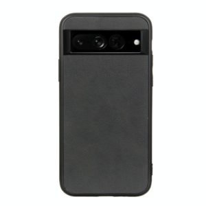 For Google Pixel 7 Pro Accurate Hole Two-color Calf Texture PU Phone Case(Black) (OEM)