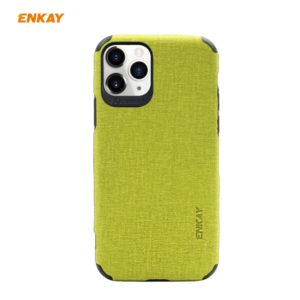 For iPhone 11 Pro ENKAY ENK-PC032 Business Series Denim Texture PU Leather + TPU Soft Slim CaseCover(Green) (ENKAY) (OEM)