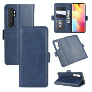 For Xiaomi Mi Note 10 Lite Dual-side Magnetic Buckle Horizontal Flip Leather Case with Holder & Card Slots & Wallet(Dark Blue) (OEM)