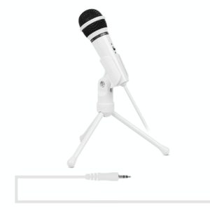 Yanmai SF-910 Professional Condenser Sound Recording Microphone with Tripod Holder, Cable Length: 2.0m, Compatible with PC and Mac for Live Broadcast Show, KTV, etc.(White) (Yanmai) (OEM)