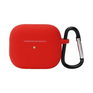 Wireless Earphone Silicone Protective Case with Hook for AirPods 3(Red) (OEM)