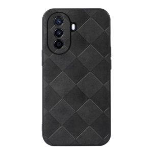 For Huawei Enjoy 50 China/nova Y70 4G Global/nova Y70 Plus Weave Plaid PU Phone Case(Black) (OEM)